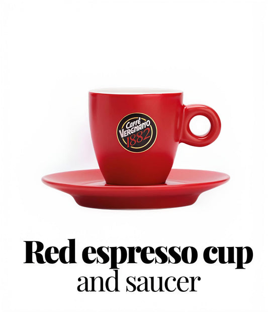 Red espresso cup